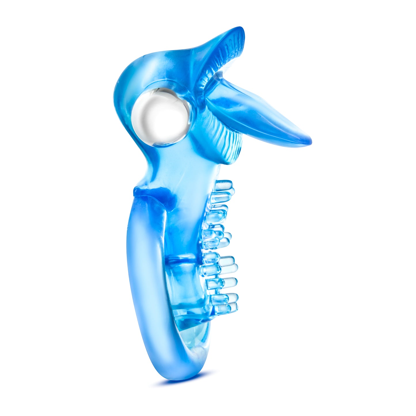Stay Hard 10 Function Vibrating Tongue Ring - Blue by Blush