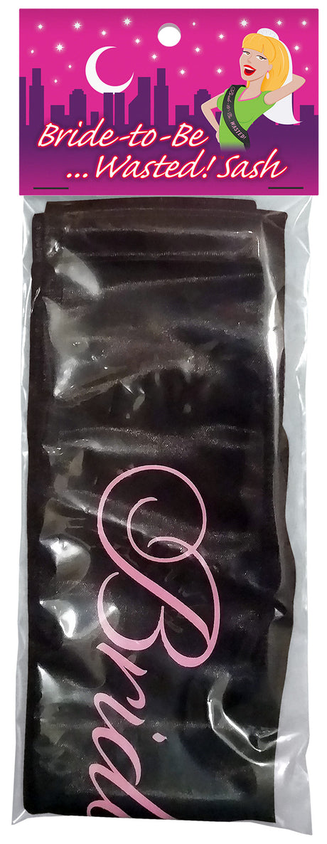 Kheper Games Bride-to-Be... WASTED! Black Sash — One Size - KG-NVS47