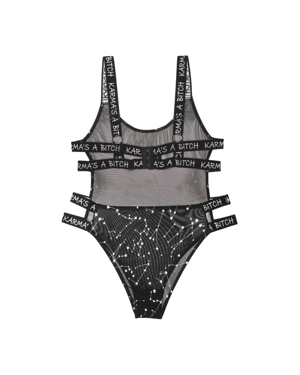Karma's a Bitch Bodysuit - Black - M/l