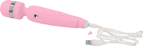 BMS Factory Pillow Talk Cheeky Wand Vibrator with Swarovski Crystal — Pink, 8 in - BMS2671-6