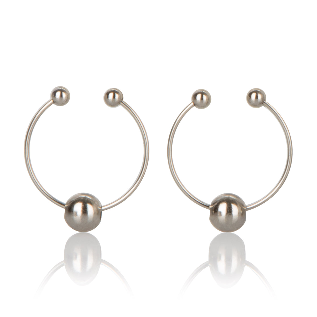 CalExotics Silver Nipple Jewelry — Hoop with Dangling Beads - SE2630052