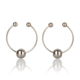 CalExotics Silver Nipple Jewelry — Hoop with Dangling Beads - SE2630052