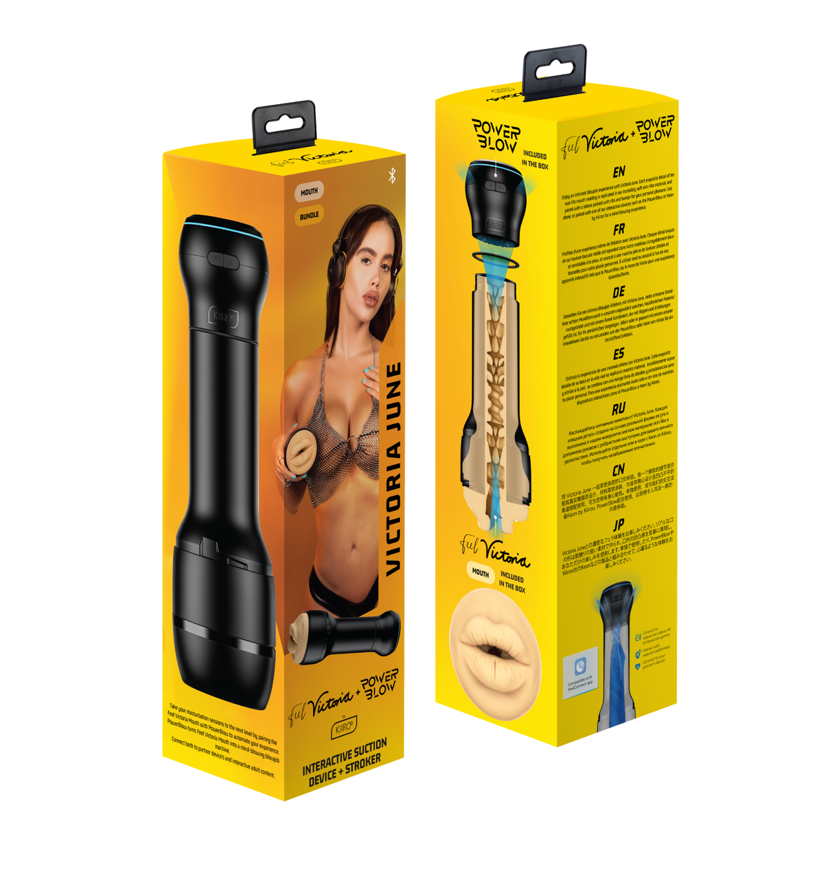 Kiiroo PowerBlow & FeelVictoria June Mouth Stroker Combo - KR2946
