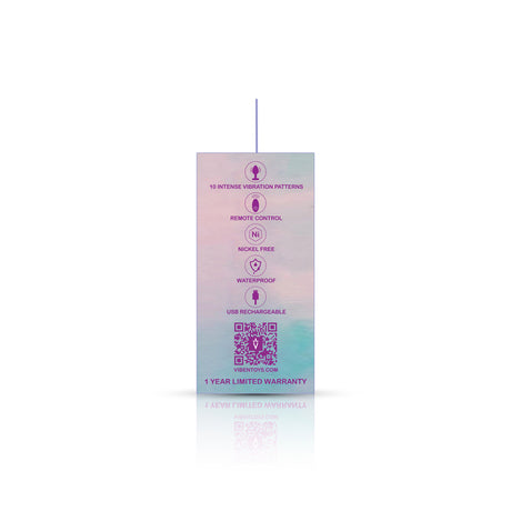 Vibrating Purple Metal Remote Plug - Small
