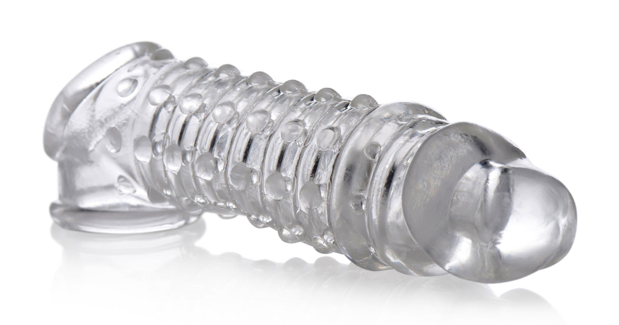 XR Brands 1.5-Inch Clear Penis Enhancer Sleeve - SM-AG576CLEAR