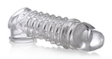 XR Brands 1.5-Inch Clear Penis Enhancer Sleeve - SM-AG576CLEAR