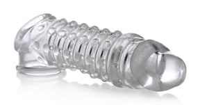 XR Brands 1.5-Inch Clear Penis Enhancer Sleeve - SM-AG576CLEAR