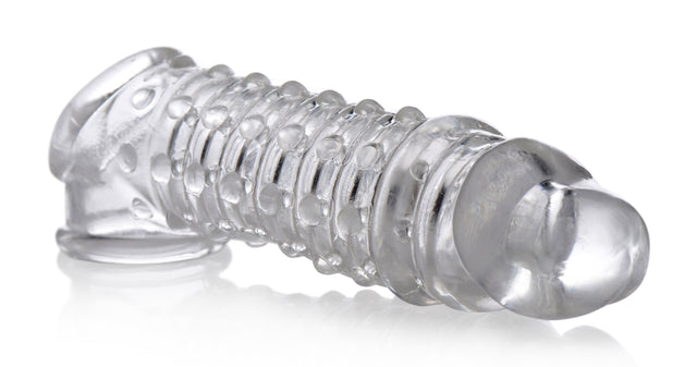 XR Brands 1.5-Inch Clear Penis Enhancer Sleeve - SM-AG576CLEAR