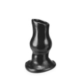 OXBALLS Pig-Hole Deep I Hollow Silicone Butt Plug — Small, Black - OX-1339-1-BLK
