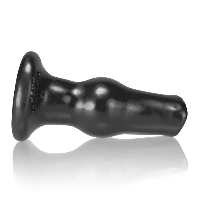 OXBALLS Pig-Hole Deep I Hollow Silicone Butt Plug — Small, Black - OX-1339-1-BLK