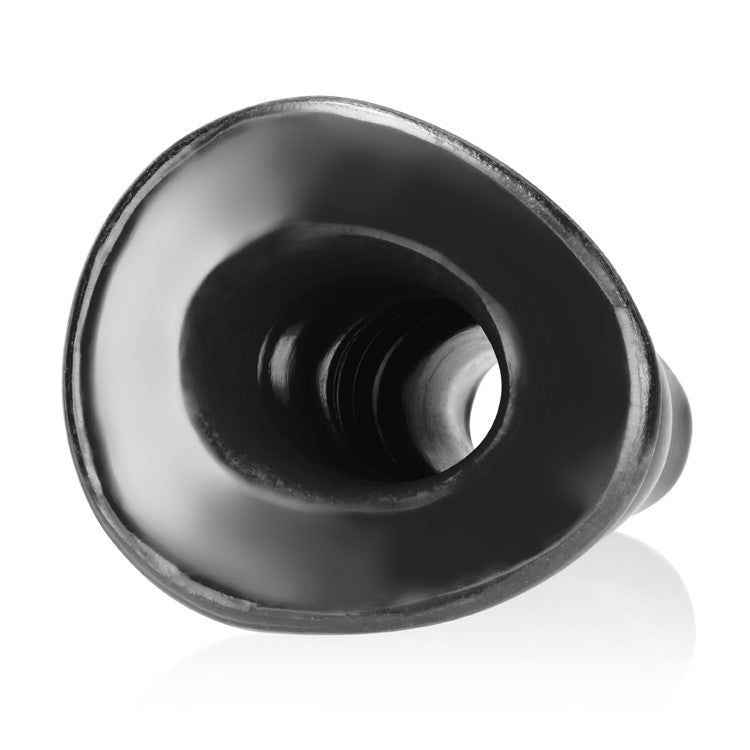 OXBALLS Pig-Hole Deep I Hollow Silicone Butt Plug — Small, Black - OX-1339-1-BLK