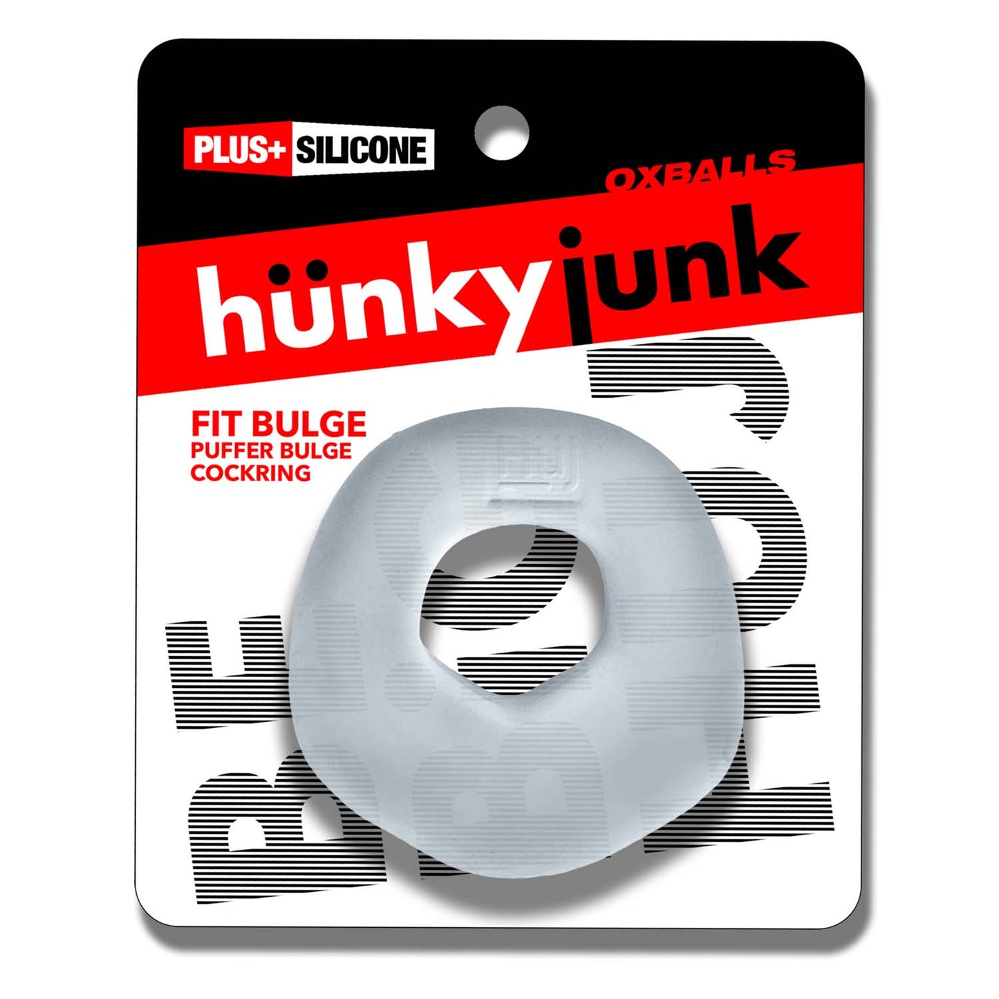 Oxballs Fit Bulge Hung-Style Cockring — Clear Steam, 2.5 in - HUJ-153-CST
