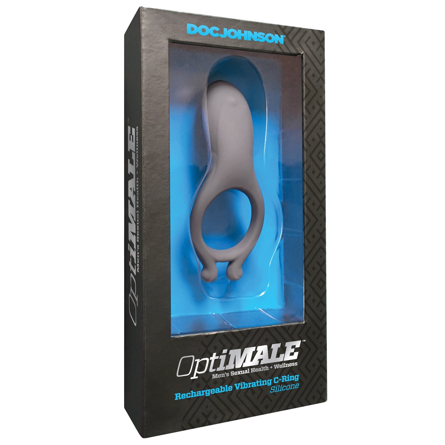 Optimale Rechargeable Vibrating C-Ring - Slate by Doc Johnson
