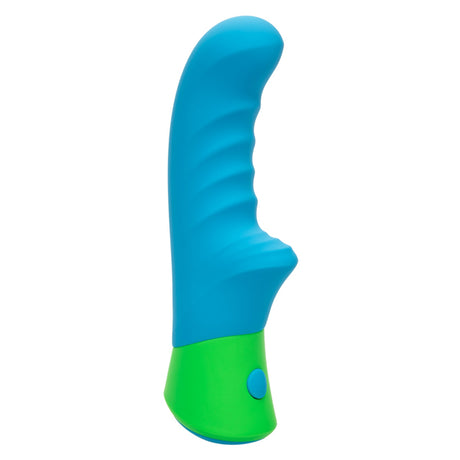 CalExotics Rave Ridged-G G-Spot Massager, Blue, 6" - SE0605153