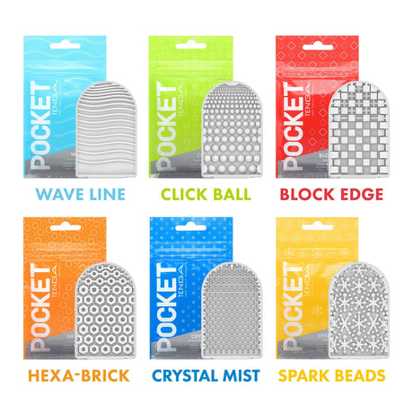 Tenga Pocket Wavy Line Disposable Sleeve with 0.17 fl.oz. Lotion - TN624