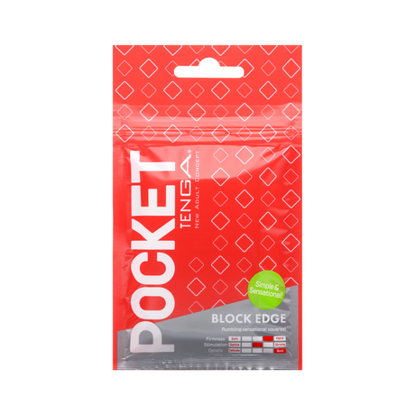 Tenga Pocket Block Edge Disposable Sleeve with Sample Lubricant - TN626