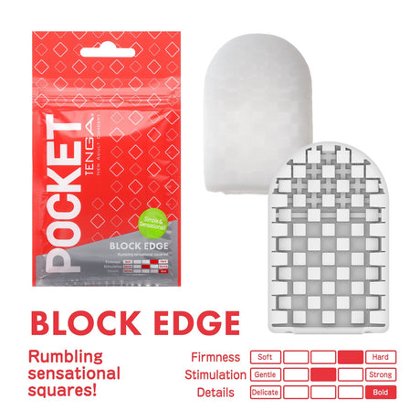 Tenga Pocket Block Edge Disposable Sleeve with Sample Lubricant - TN626