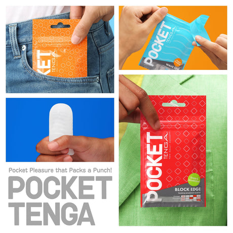Tenga Pocket Hexa-Brick Disposable Sleeve with Sample Lotion - TN627