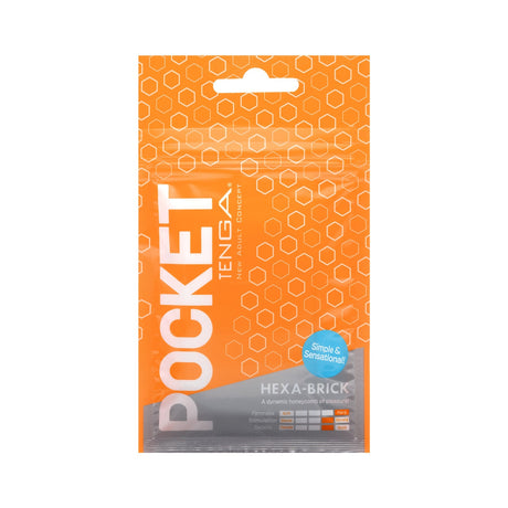 Tenga Pocket Hexa-Brick Disposable Sleeve with Sample Lotion - TN627
