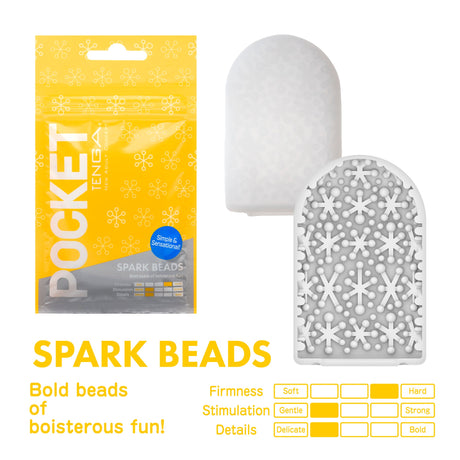 Tenga Pocket Spark Beads — Disposable Pocket Sleeve with Lubricant - TN629