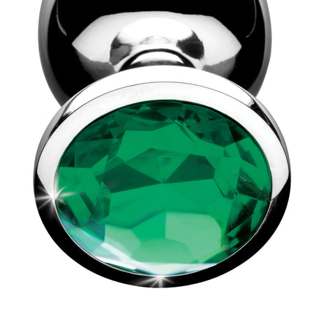 XR Brands Emerald Gem Anal Plug Set (Chrome, 3-Pack) - BTYS-AG190