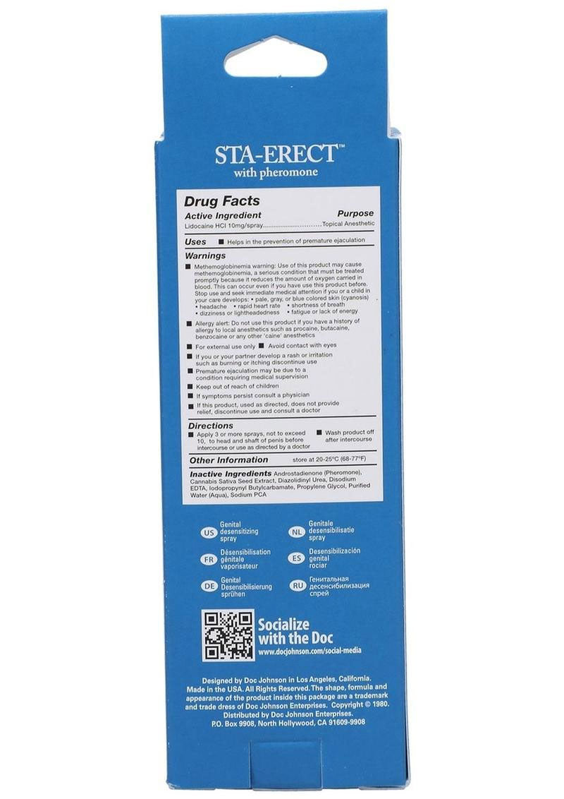Sta-Erect Delay Spray for Men - 2 Fl. Oz. - Boxed by Doc Johnson