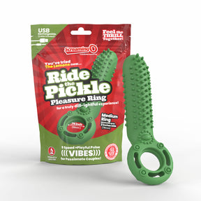 Screaming O Ride the Pickle Rechargeable Vibrating Ring — Green - SO-RTP-GN