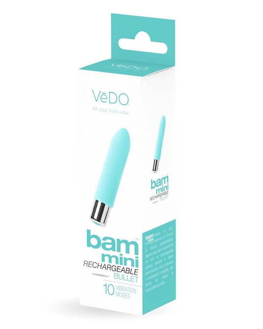 VeDO Bam Mini Rechargeable Bullet Vibrator — Turquoise - VI-P1401