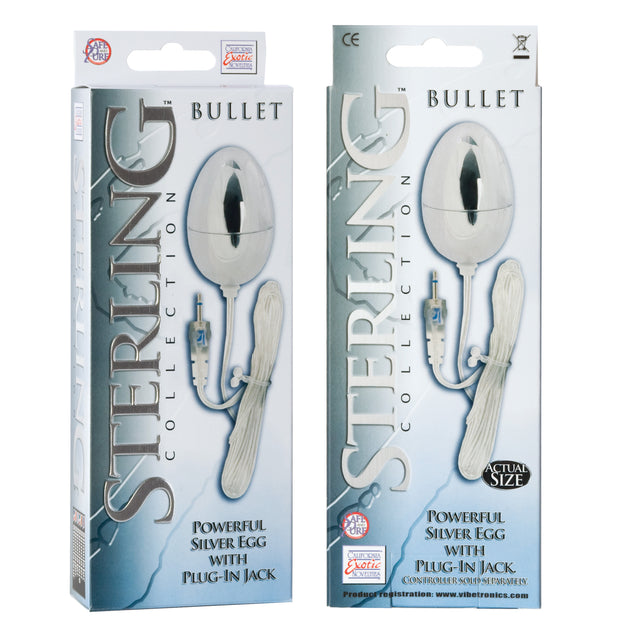 CalExotics Sterling Collection Silver Egg Bullet - SE1099303