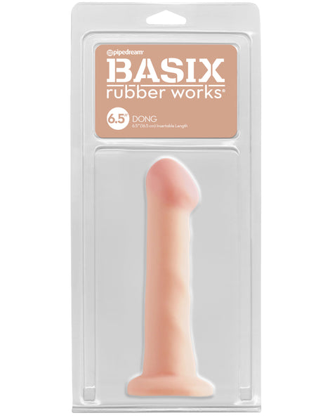 Basix Rubber Works - 6.5 Inch Dong With Suction Cup - Flesh by Pipedream