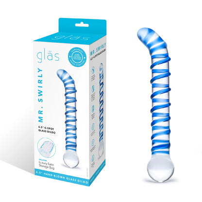 Mr. Swirly 6.5 Inch G-Spot Glass Dildo by Electric Novelties