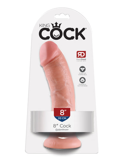 King Cock 8-Inch Cock - Flesh by Pipedream