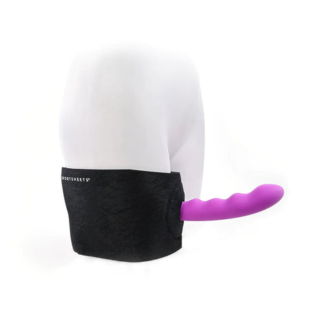 Sportsheets Ultra Thigh Strap-On — Black, 6" Neoprene Band - SS696-12