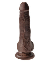 Pipedream King Cock 6 Inch Realistic Dildo with Suction Cup — Brown - PD5531-29