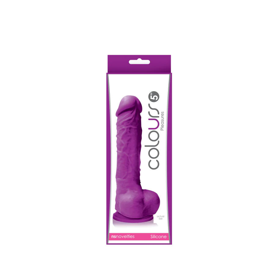 Colours Pleasures - 5 Inch Dildo - Purple by nsnovelties