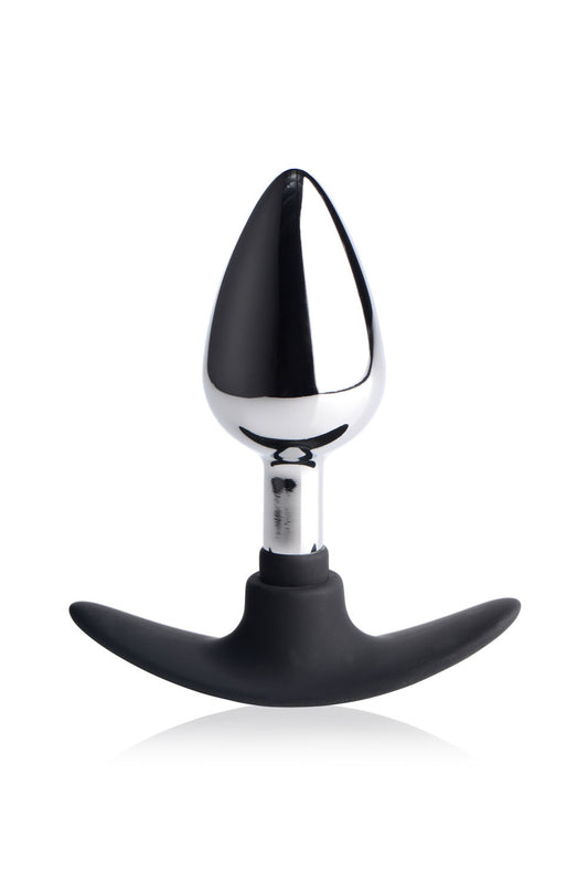 "Dark Invader Metal and Silicone Anal Plug - Medium - MS-AD343-MED"
