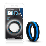 Blush Performance Silicone Go Pro Cock Ring — Black/Blue/Black - BL-91102