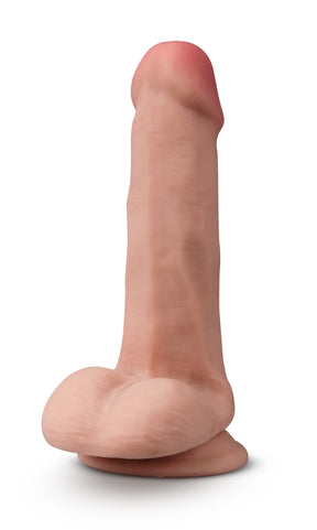 Blush Dr. Skin Plus 6.5 Inch Posable Dildo with Balls — Mocha - BL-14907