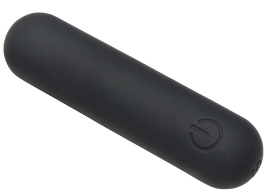 XR Brands Flexible Silicone Bullet Vibrator, Black - BNG-AH717-BLK