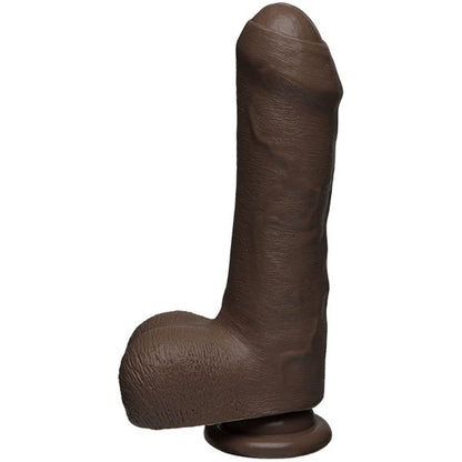 The D - Uncut D - 7 Inch With Balls - Firmskyn - Chocolate by Doc Johnson