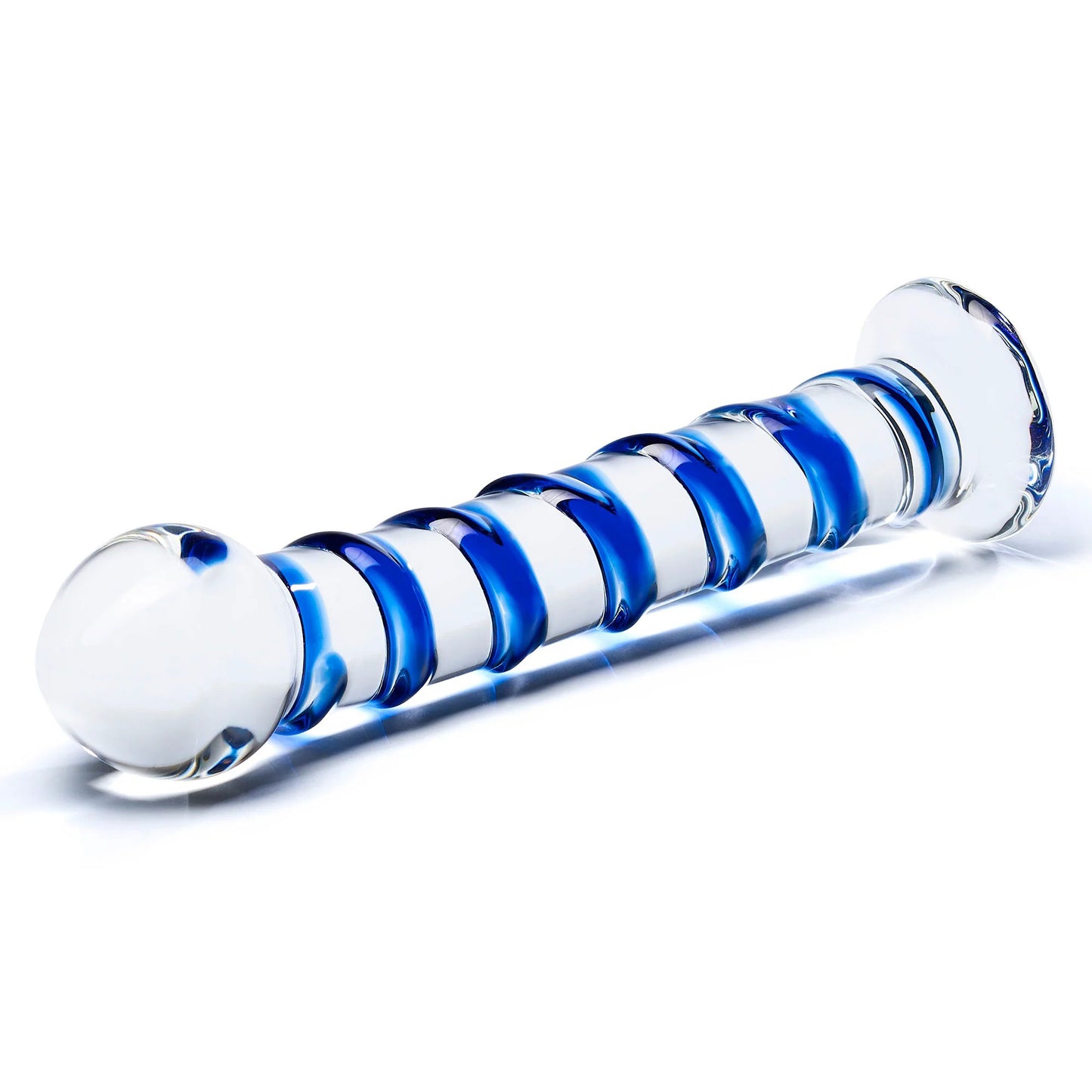 Blue Spiral Glass Dildo by Last Lixxx