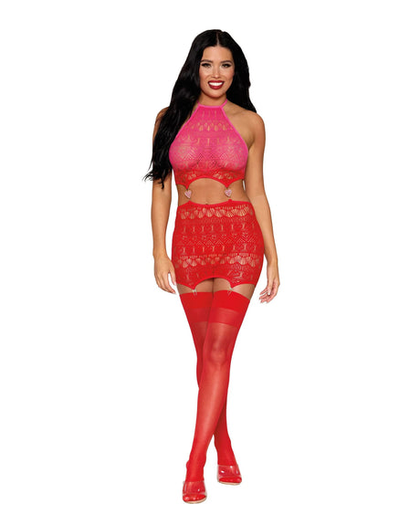 Dreamgirl Garter Slip — One Size (Red) - DG-13523PNSTAOS