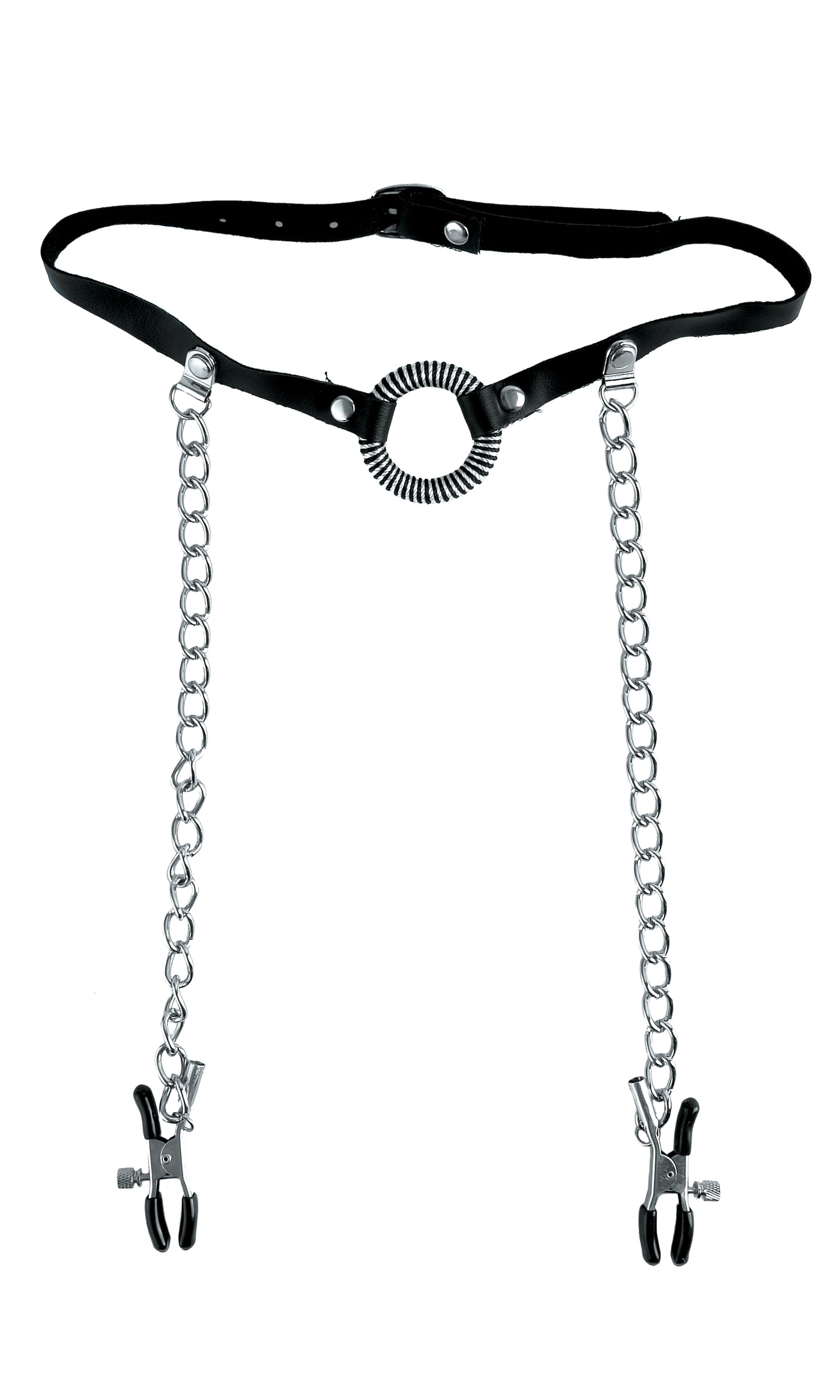 Fetish Fantasy Series O-Ring Gag With Nipple Clamps by Pipedream
