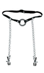 Pipedream Fetish Fantasy O-Ring Gag with Nipple Clamps - PD3845-23