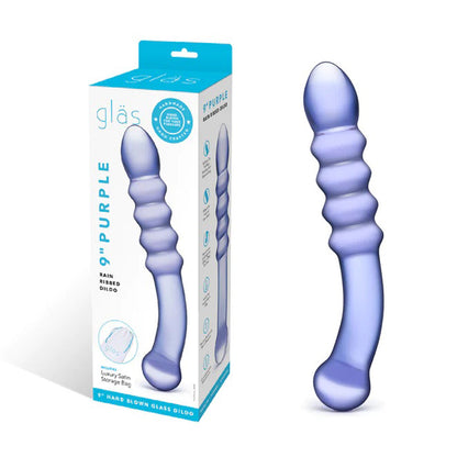 Purple Rain Ribbed Dildo by Electric Novelties