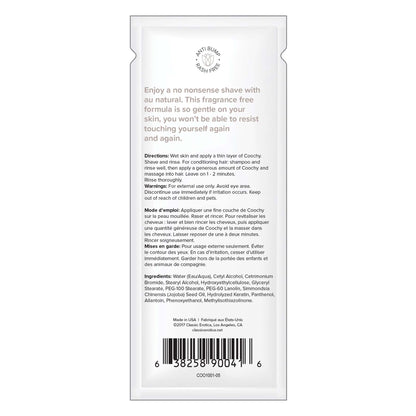 Coochy Shave Cream - Au Natural - 15 ml Foils 24 Count Display by Classic Brands