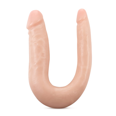Blush Dr. Skin Mini Double Dong — Vanilla, 12.5" U‑Shape - BL-34203
