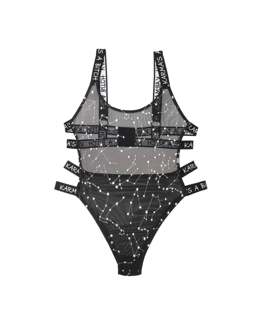 Karma's a Bitch Bodysuit - Black - S/m by Fantasy Lingerie