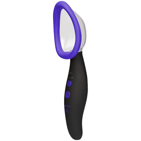 Doc Johnson Merci Pumped Rechargeable Vibrating Intimate Pump — Black - DJ2408-05-BX
