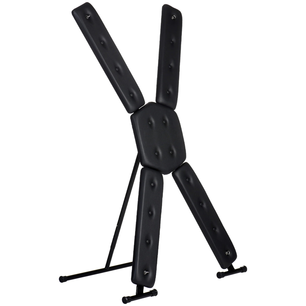 XR Brands Deluxe St. Andrew's Cross — Black Free-Standing - MS-AH354